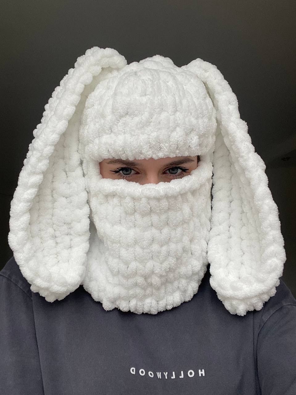 Handmade Handmade knitted balaclava/ski mask bunny style Size ONE SIZE - 1 Thumbnail