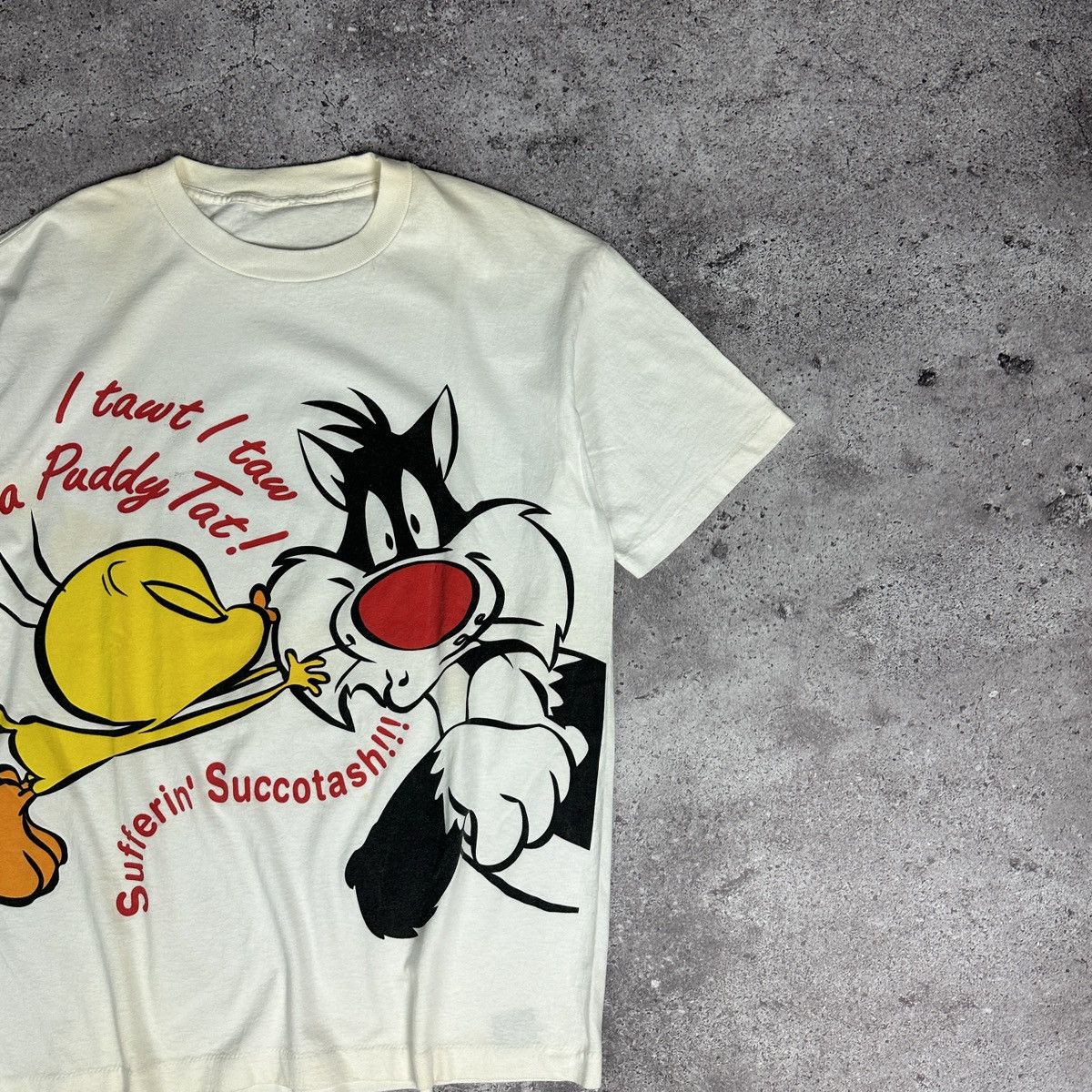 Vintage Vintage 90s Looney Tunes Sylvester Tweety Warner Bros tee Size US L / EU 52-54 / 3 - 2 Thumbnail