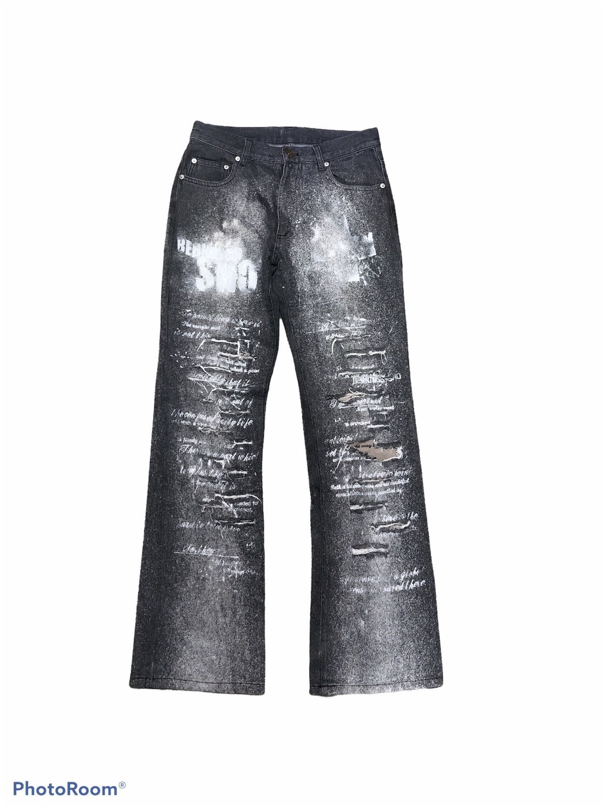 Seditionaries FLARE BOOTCUT BEARNING SHO SNOW WASH RIPPED DISTRESSED DENIM Size US 29 - 1 Thumbnail
