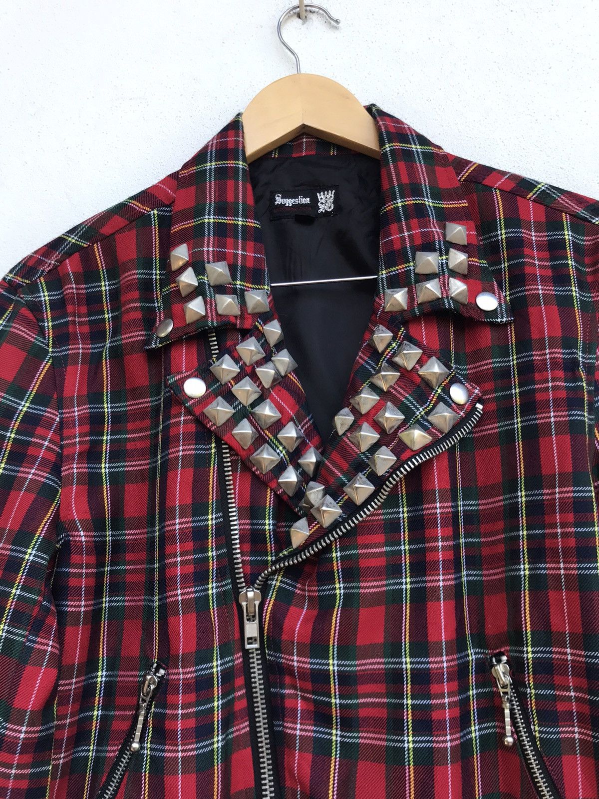 Japanese Brand Hardcore & Stylish Checkered Punk Anarchy Bondage Jacket Size US S / EU 44-46 / 1 - 11 Thumbnail