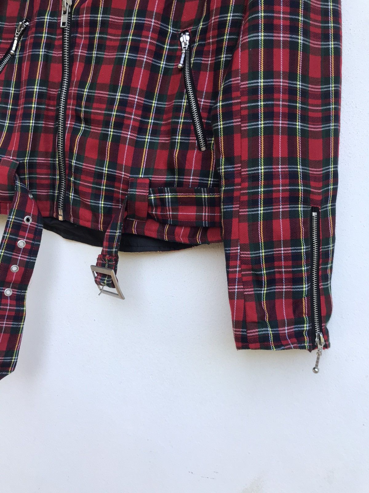 Japanese Brand Hardcore & Stylish Checkered Punk Anarchy Bondage Jacket Size US S / EU 44-46 / 1 - 6 Thumbnail