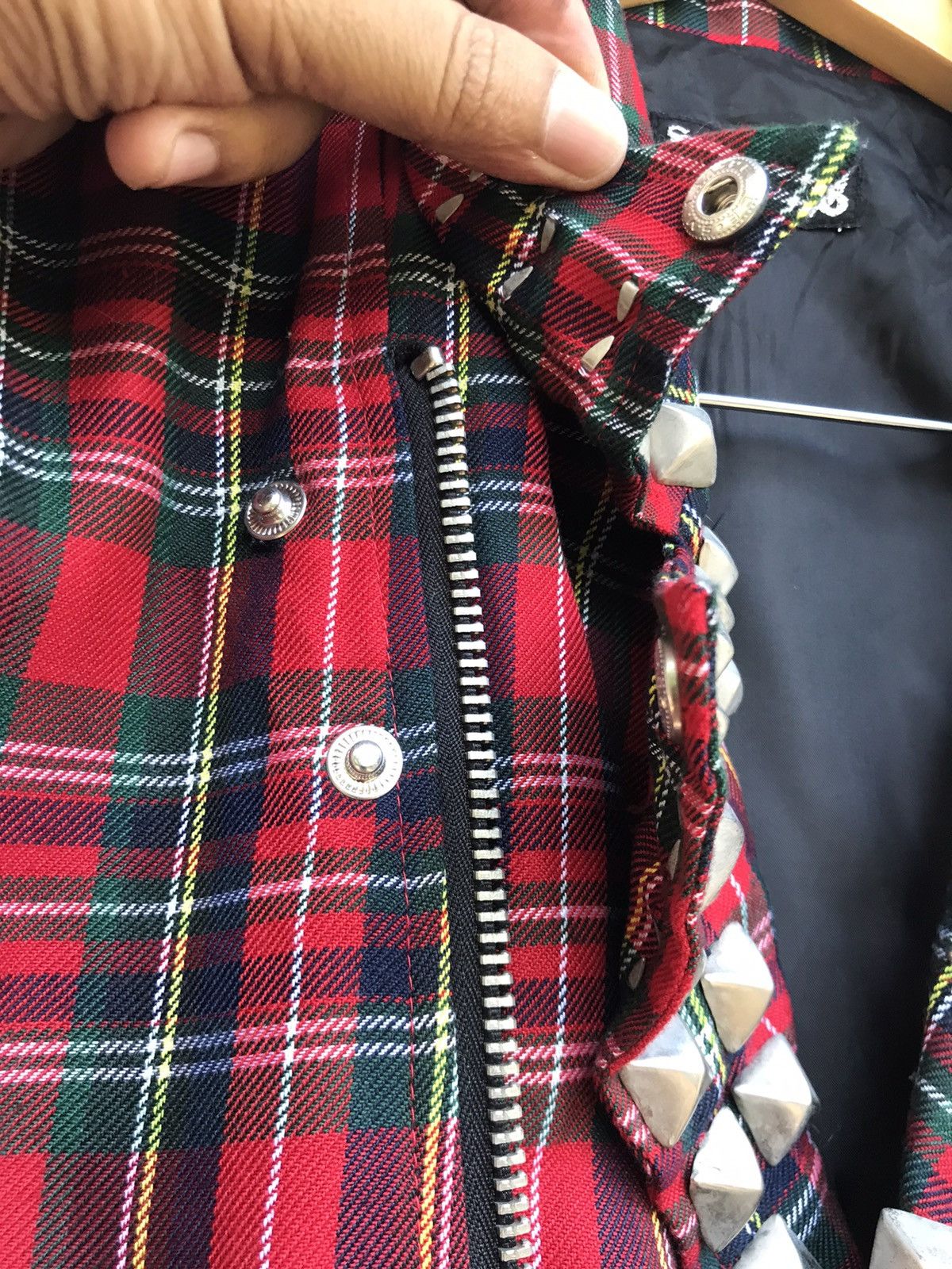 Japanese Brand Hardcore & Stylish Checkered Punk Anarchy Bondage Jacket Size US S / EU 44-46 / 1 - 10 Thumbnail