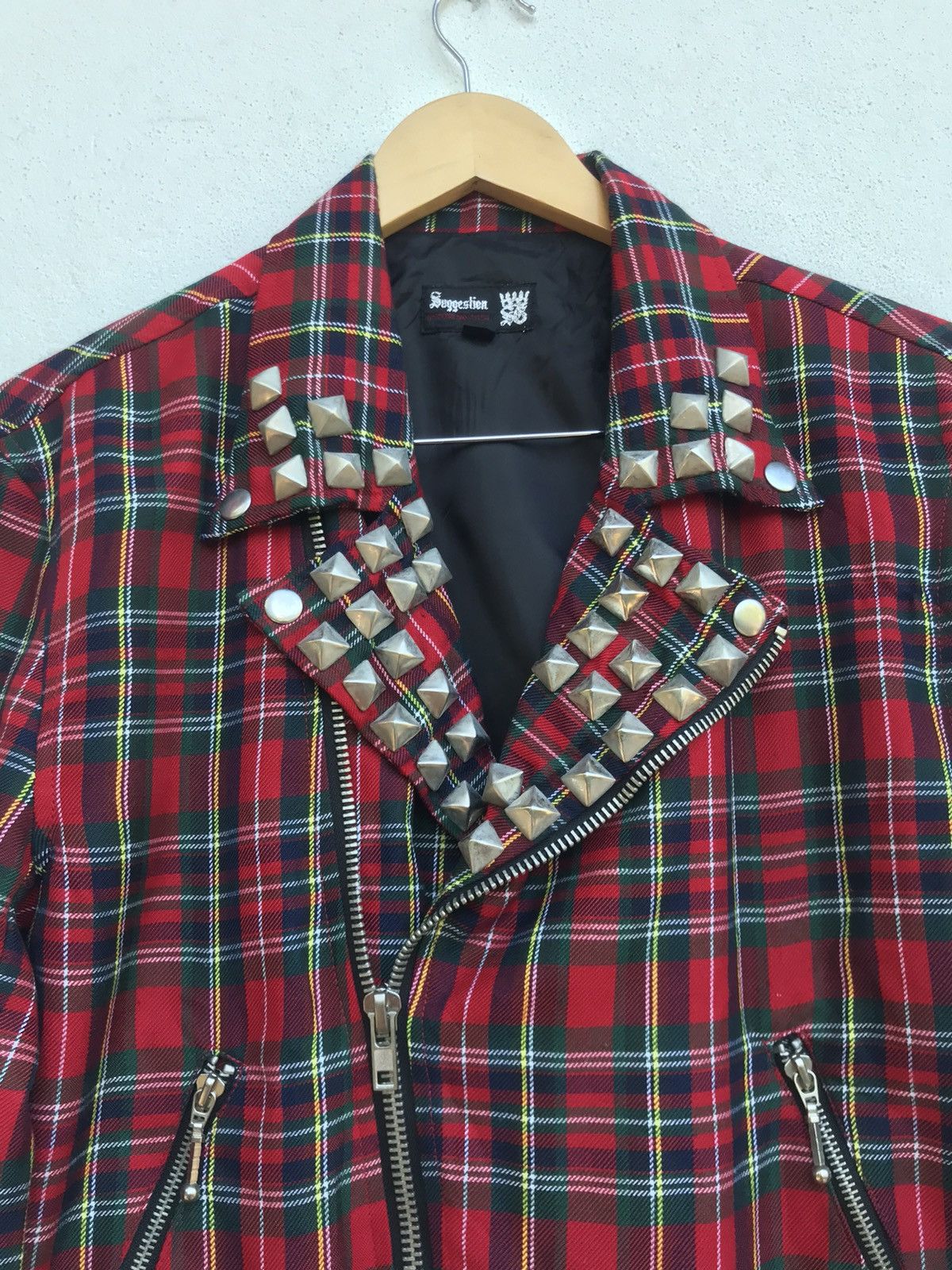 Japanese Brand Hardcore & Stylish Checkered Punk Anarchy Bondage Jacket Size US S / EU 44-46 / 1 - 8 Thumbnail