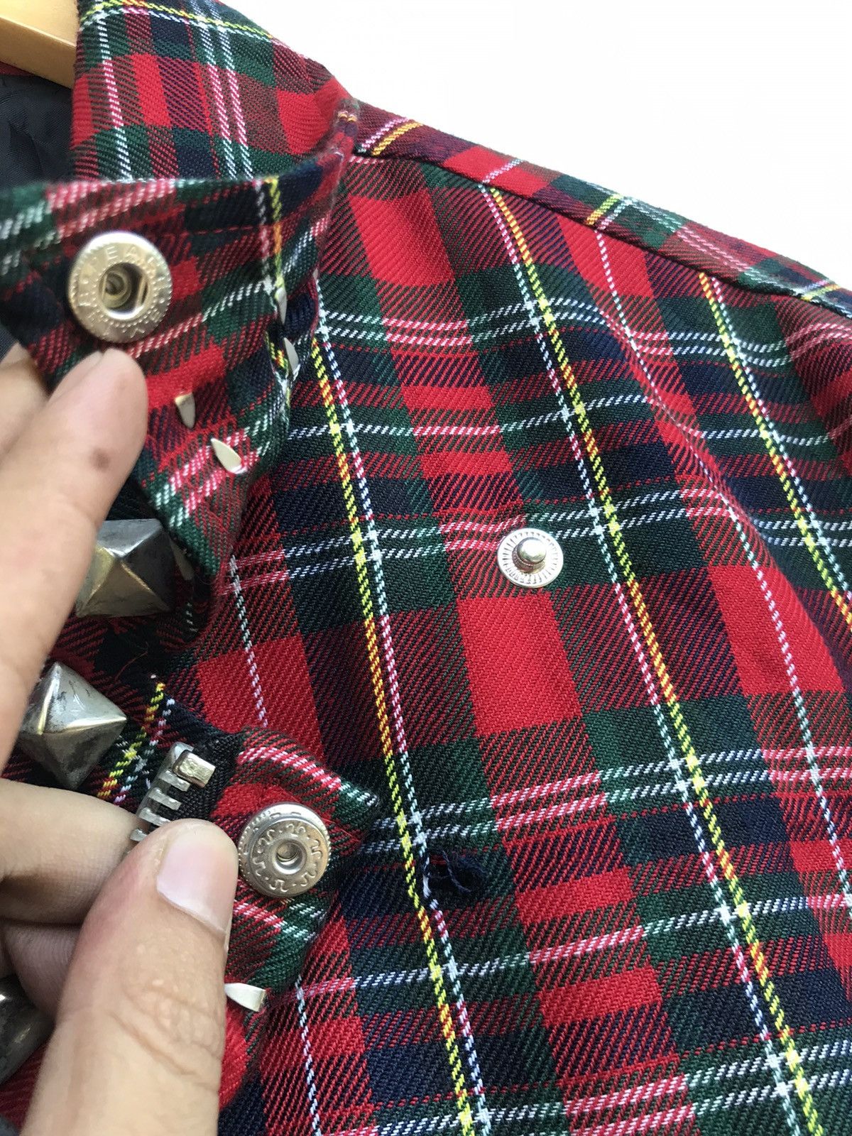 Japanese Brand Hardcore & Stylish Checkered Punk Anarchy Bondage Jacket Size US S / EU 44-46 / 1 - 19 Thumbnail