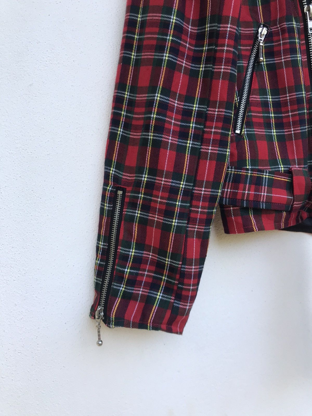 Japanese Brand Hardcore & Stylish Checkered Punk Anarchy Bondage Jacket Size US S / EU 44-46 / 1 - 5 Thumbnail