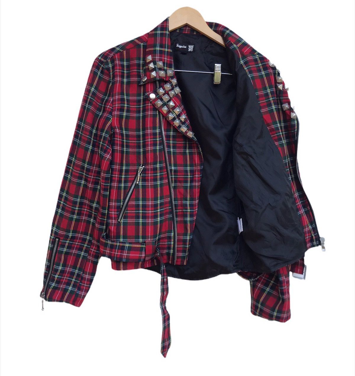 Japanese Brand Hardcore & Stylish Checkered Punk Anarchy Bondage Jacket Size US S / EU 44-46 / 1 - 3 Thumbnail