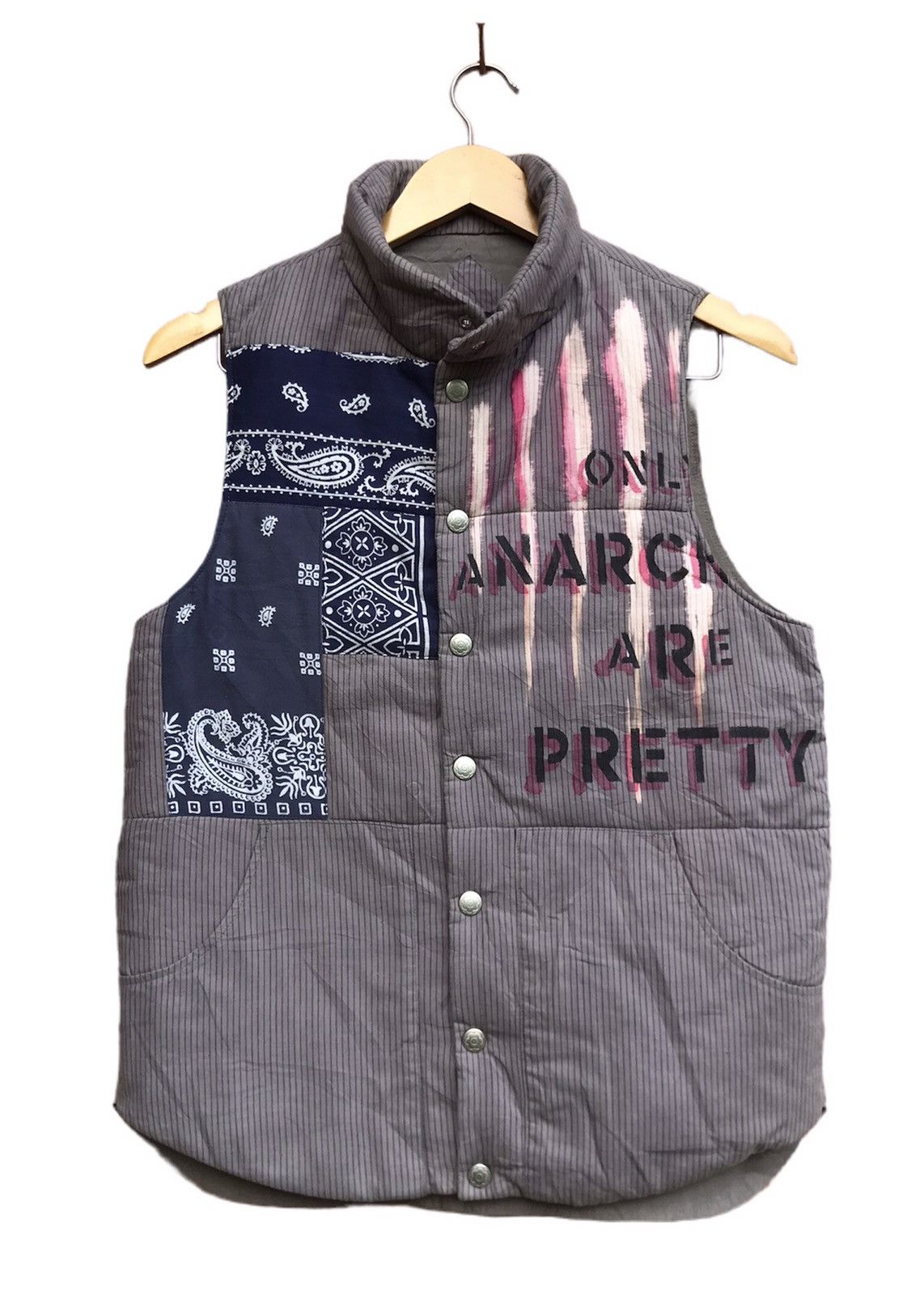 Japanese Brand Disuniversity Only Anarchists Are Pretty Punk Anarchy Vest Size US XS / EU 42 / 0 - 1 Thumbnail
