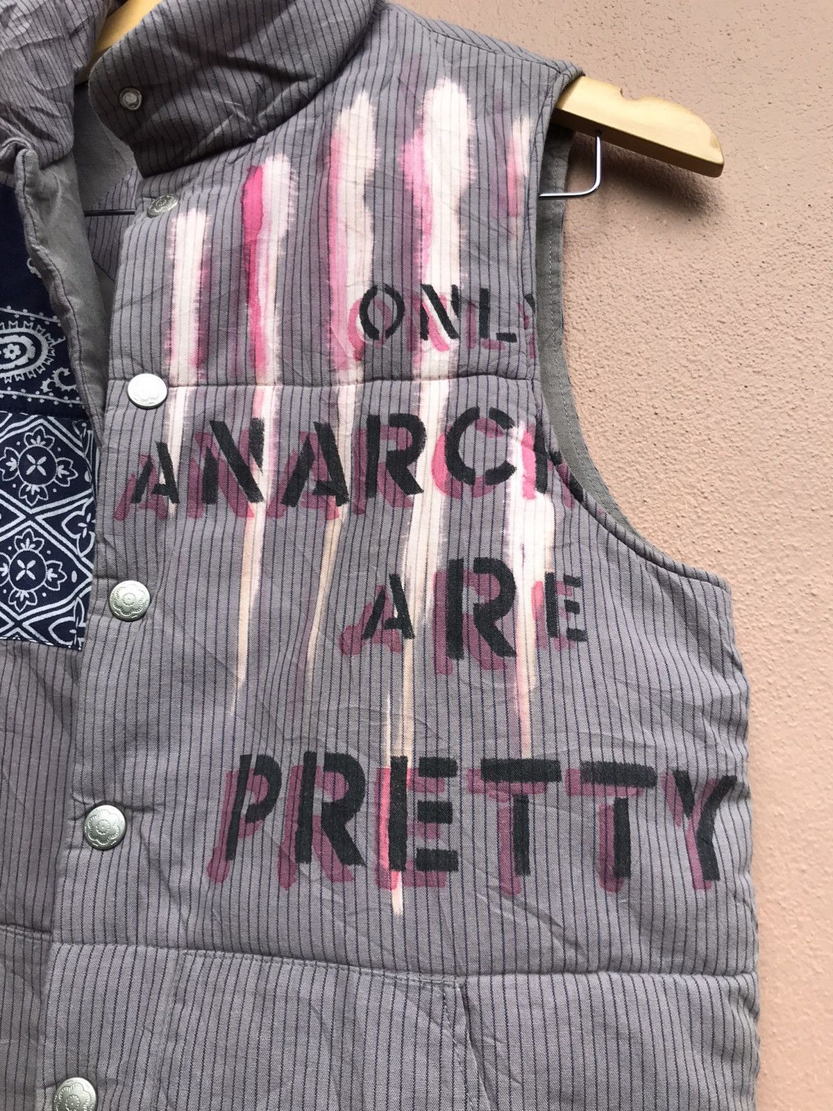 Japanese Brand Disuniversity Only Anarchists Are Pretty Punk Anarchy Vest Size US XS / EU 42 / 0 - 11 Thumbnail