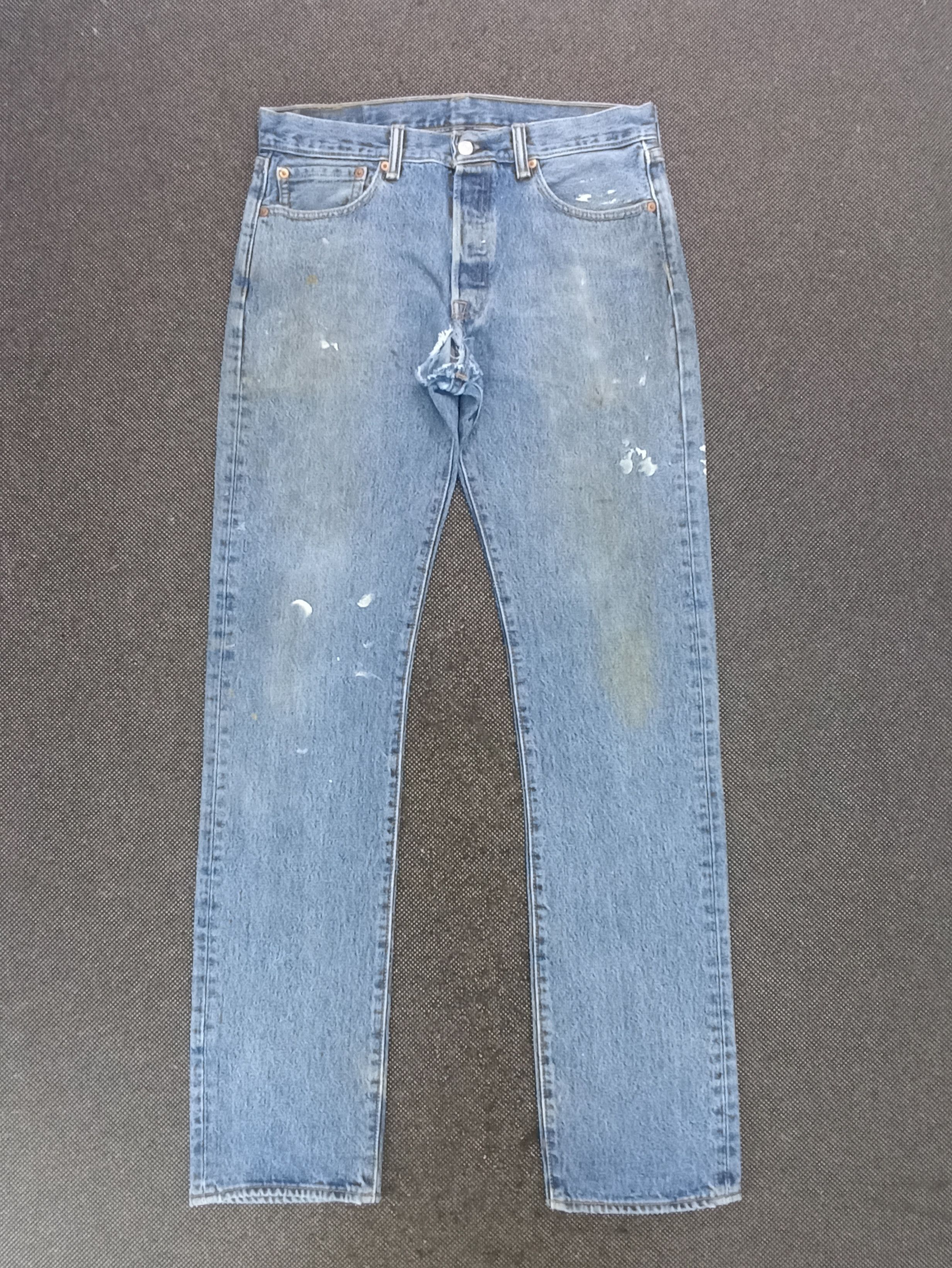 VINTAGE LEVIS 501 SINGLE 'R' PAINTED JEANS -J285