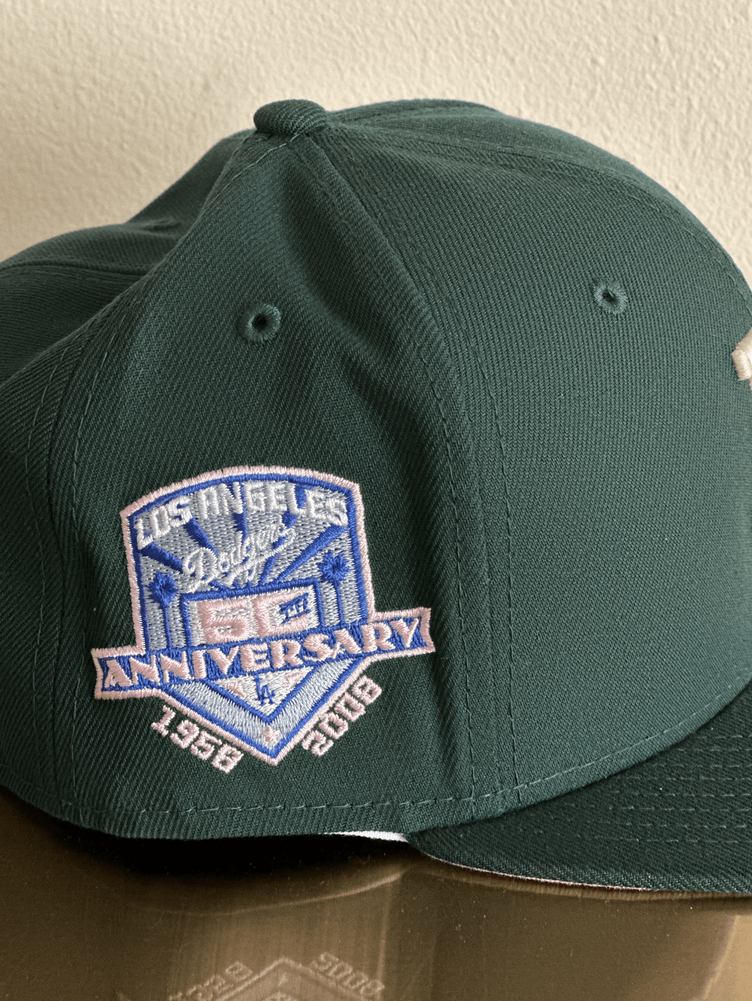 New Era 7 1/8 NEW ERA 59FIFTY GREEN LA DODGERS W/ 1963 WORLD SERIES Size ONE SIZE - 3 Thumbnail