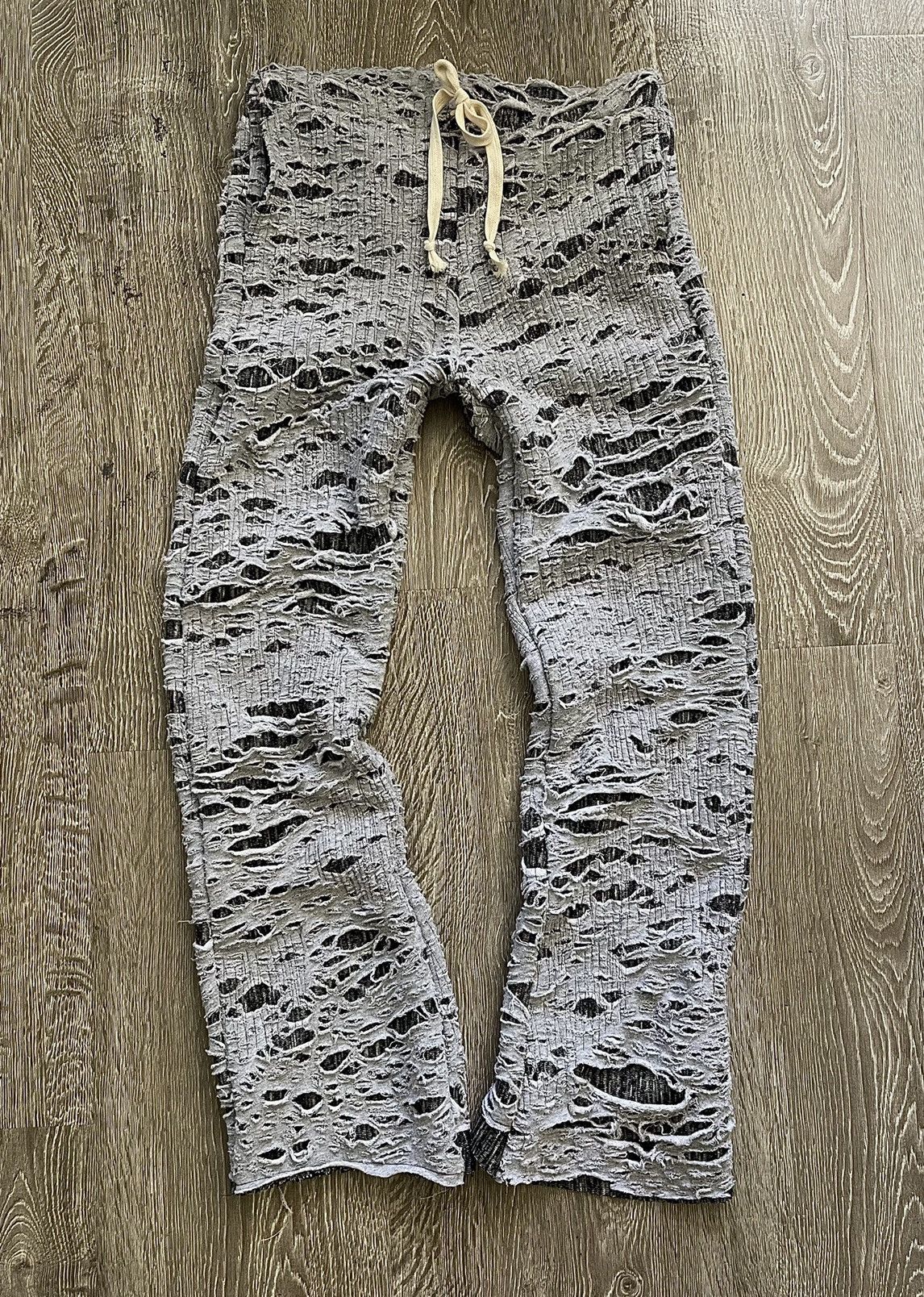 image of Need Gone Ends Repair Grey Mummy Sweatpants Unreleased, Men's (Size 30)