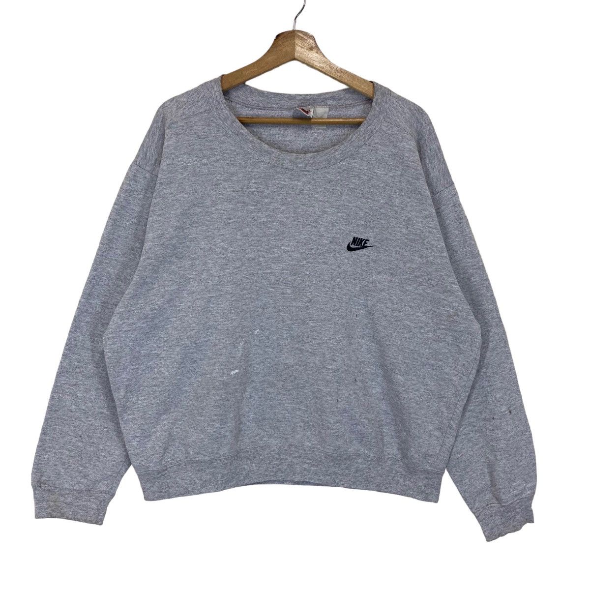 Nike × Vintage Vintage 90s Nike Small Logo Crewneck Sweatshirt Oversize M Size US M / EU 48-50 / 2 - 1 Thumbnail