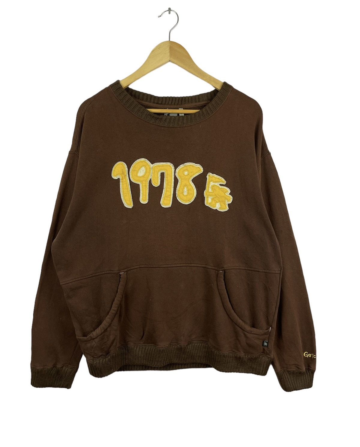 Gotcha Gotcha 1978 Embroidered Sweatshirt Brown Size L / US 10 / IT 46 - 1 Thumbnail
