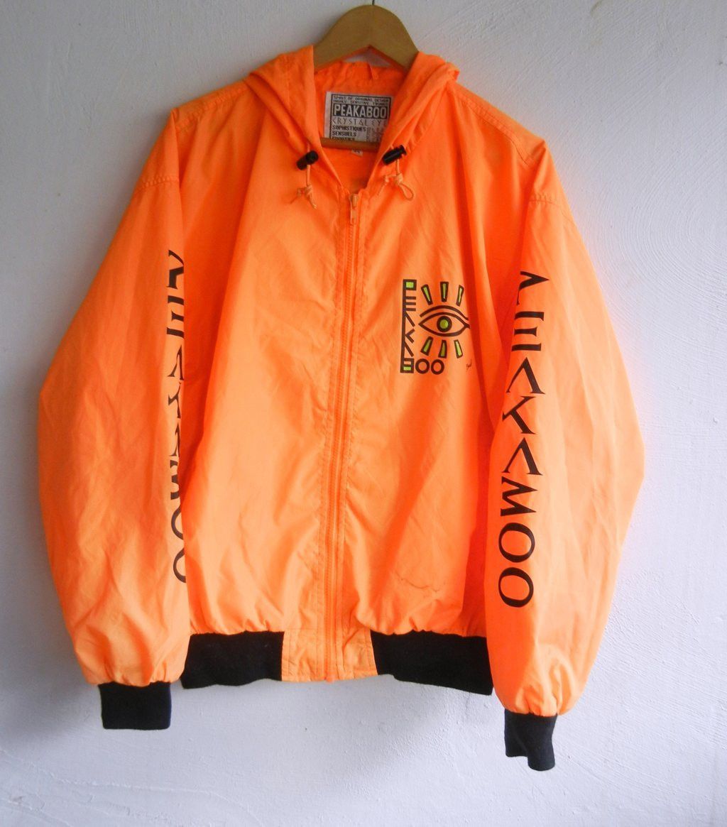 Vintage × Windbreaker 90s NEON PEAKABOO CRYSTAL EYE DESIGNED Vintage × Windbreaker 90s NEON PEAKABOO CRYSTAL EYE DESIGNED