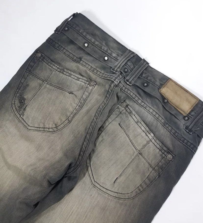 Dsquared distressed jeans fade black denim, speder motif