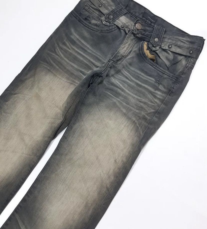 Dsquared distressed jeans fade black denim, speder motif