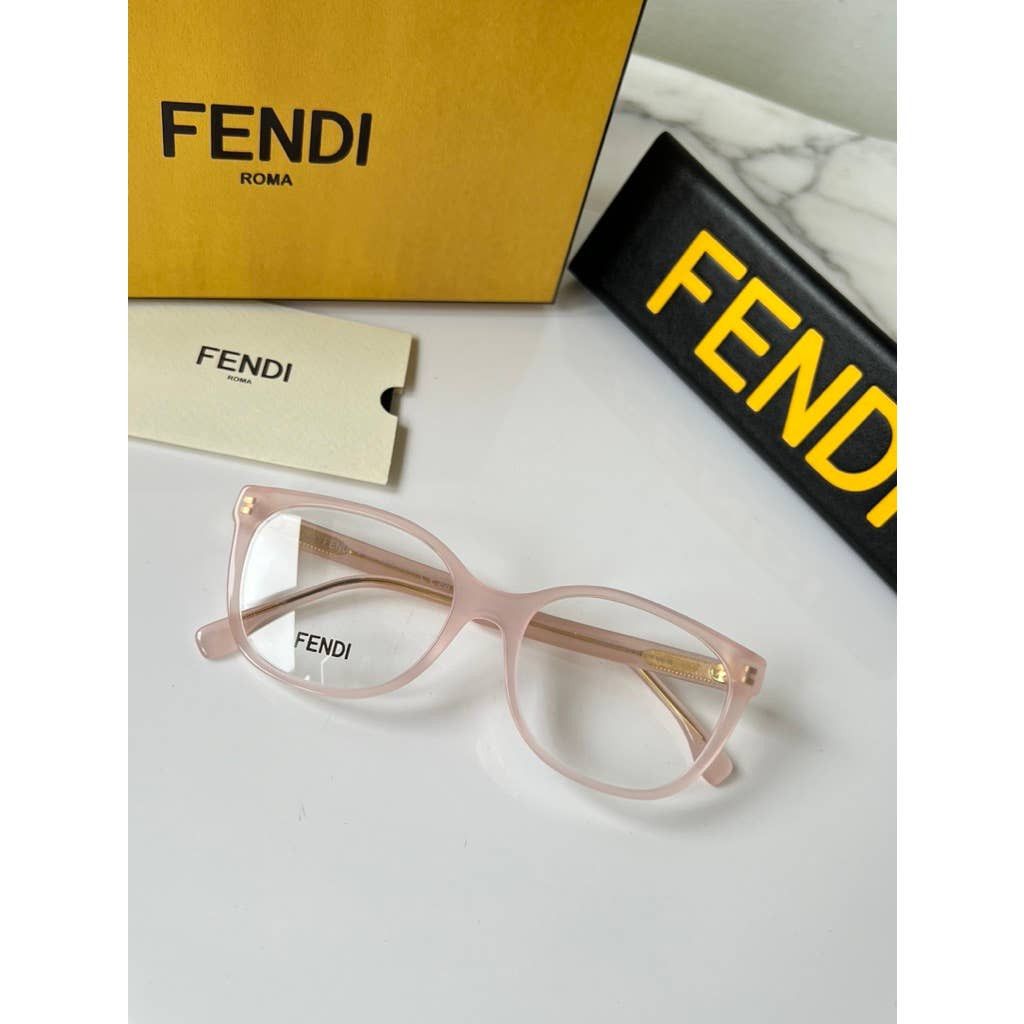 NEW Fendi FE50059I Clear Pink Eyeglasses Frames