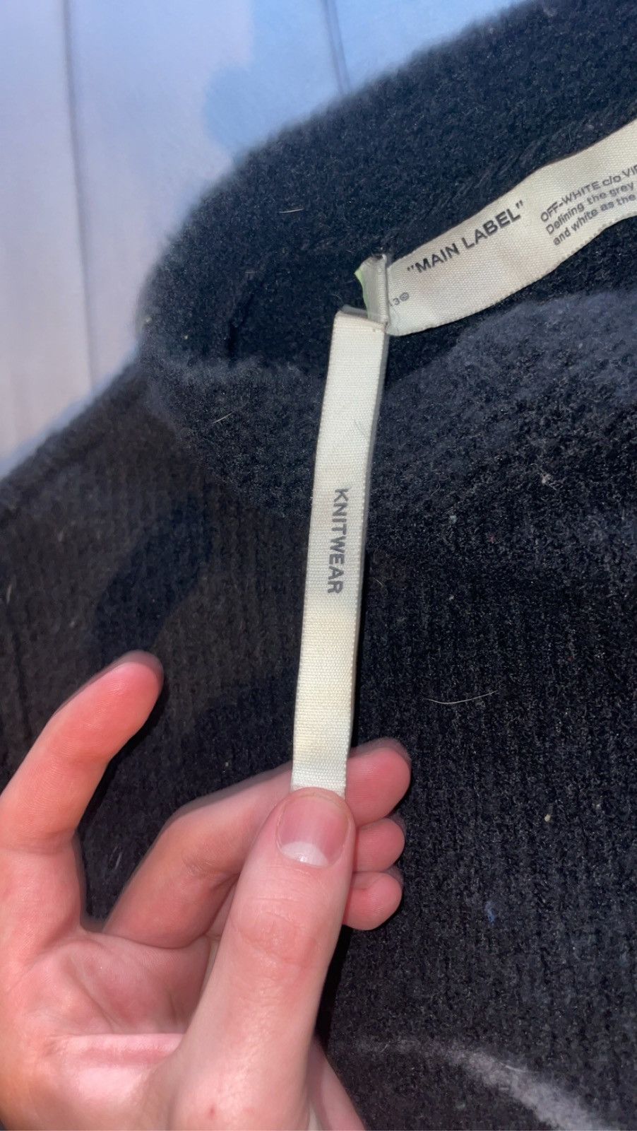 Off-White Off-White Knitted Sweater Size US L / EU 52-54 / 3 - 4 Thumbnail
