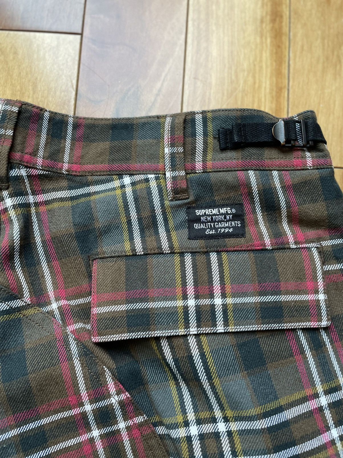 Supreme Supreme Brown Plaid Cargo Work Pants Size US 30 / EU 46 - 4 Thumbnail