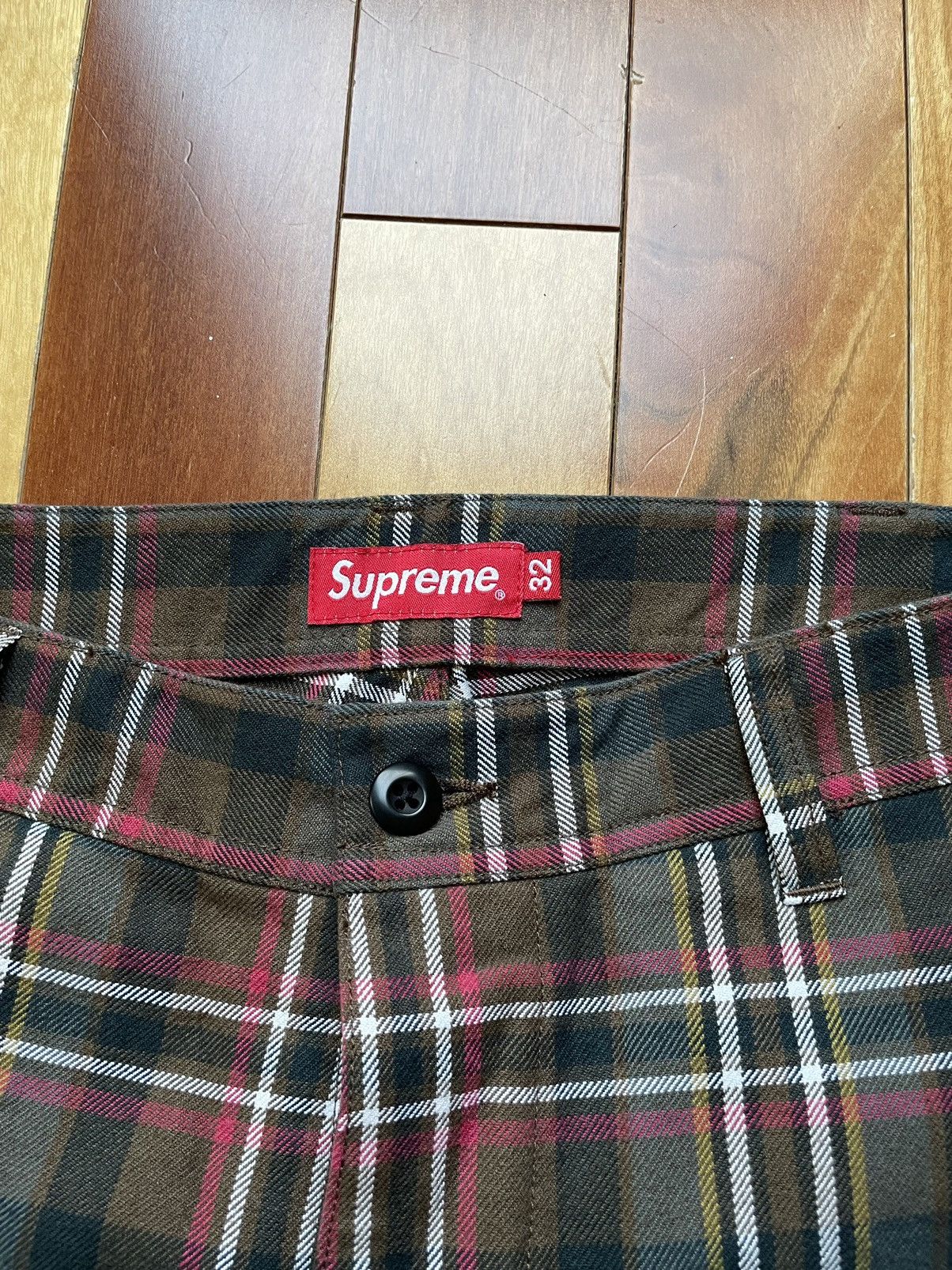 Supreme Supreme Brown Plaid Cargo Work Pants Size US 30 / EU 46 - 2 Thumbnail