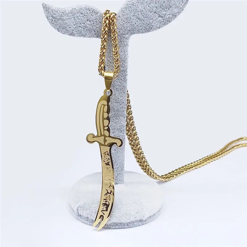 Other Islamic Broadsword Stainless Steel Pendant Necklace Size ONE SIZE - 3 Thumbnail