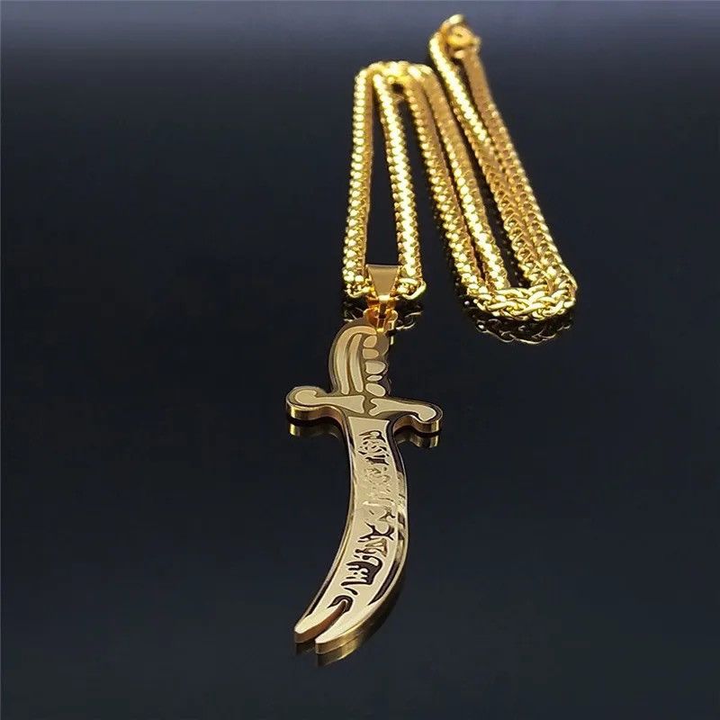 Other Islamic Broadsword Stainless Steel Pendant Necklace Size ONE SIZE - 2 Thumbnail