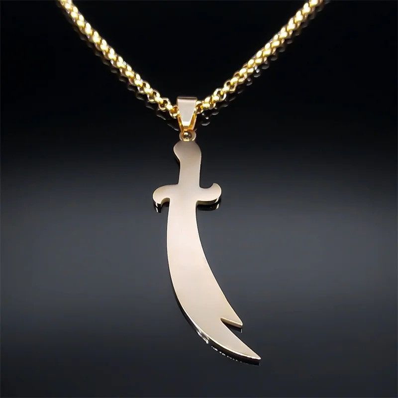 Other Islamic Broadsword Stainless Steel Pendant Necklace Size ONE SIZE - 5 Thumbnail