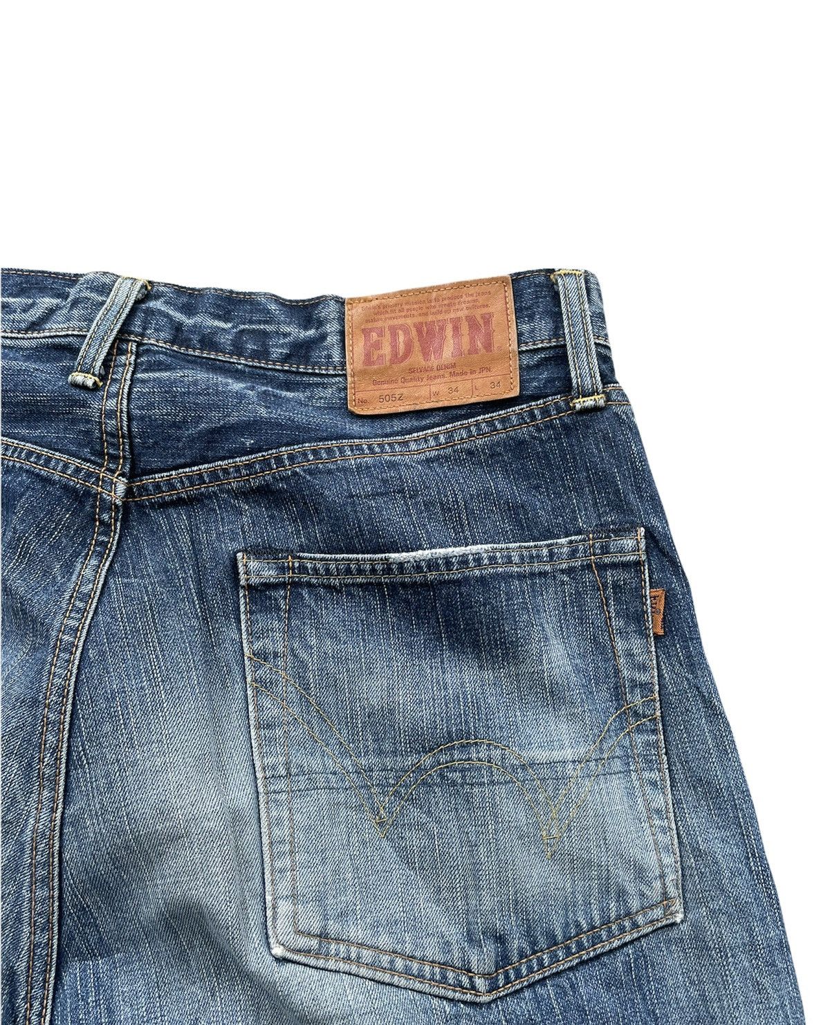 Edwin Vintage Edwin 505Z Selvedge Aging Distressed Denim Size US 35 - 14 Thumbnail