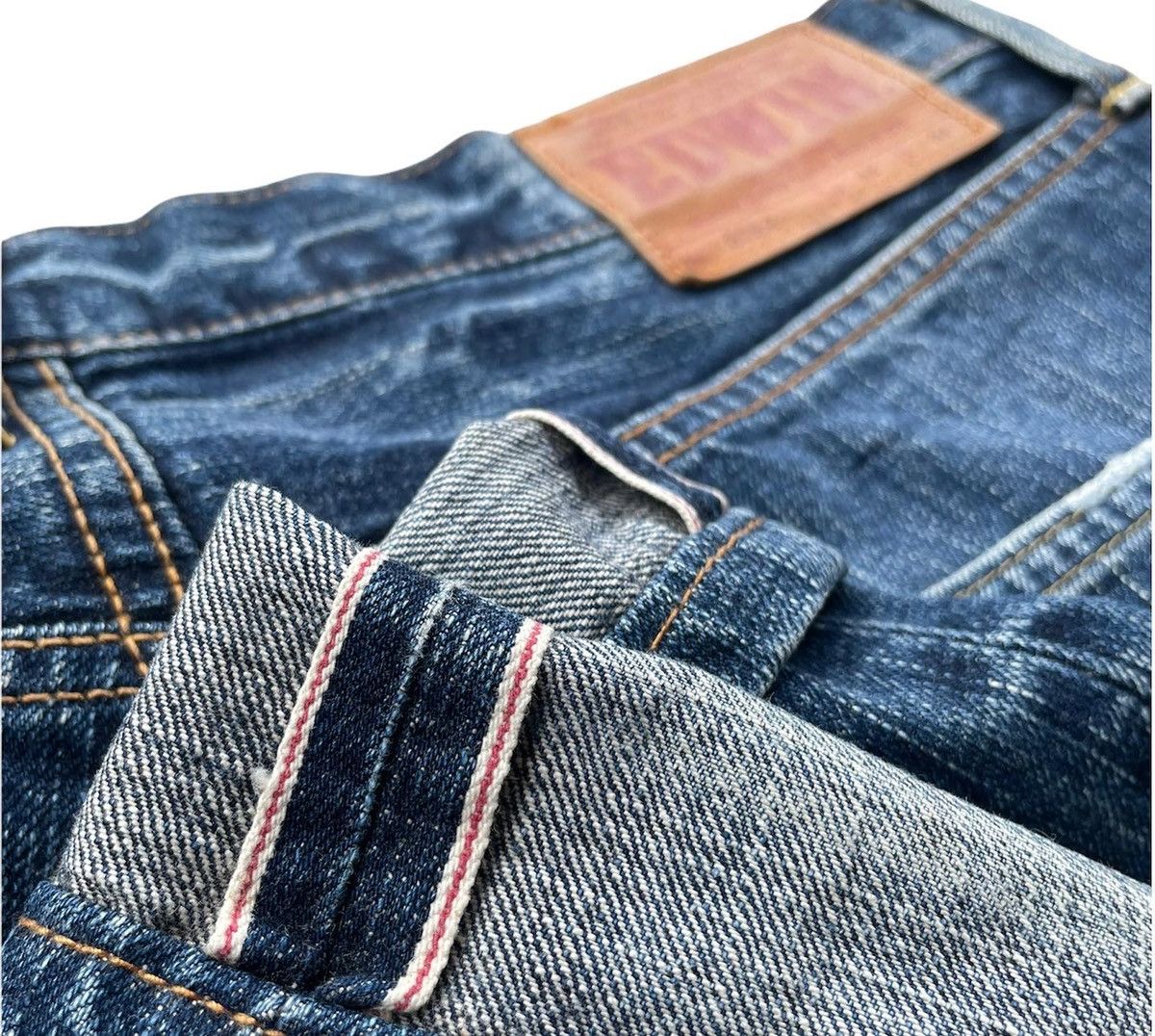 Edwin Vintage Edwin 505Z Selvedge Aging Distressed Denim Size US 35 - 7 Thumbnail