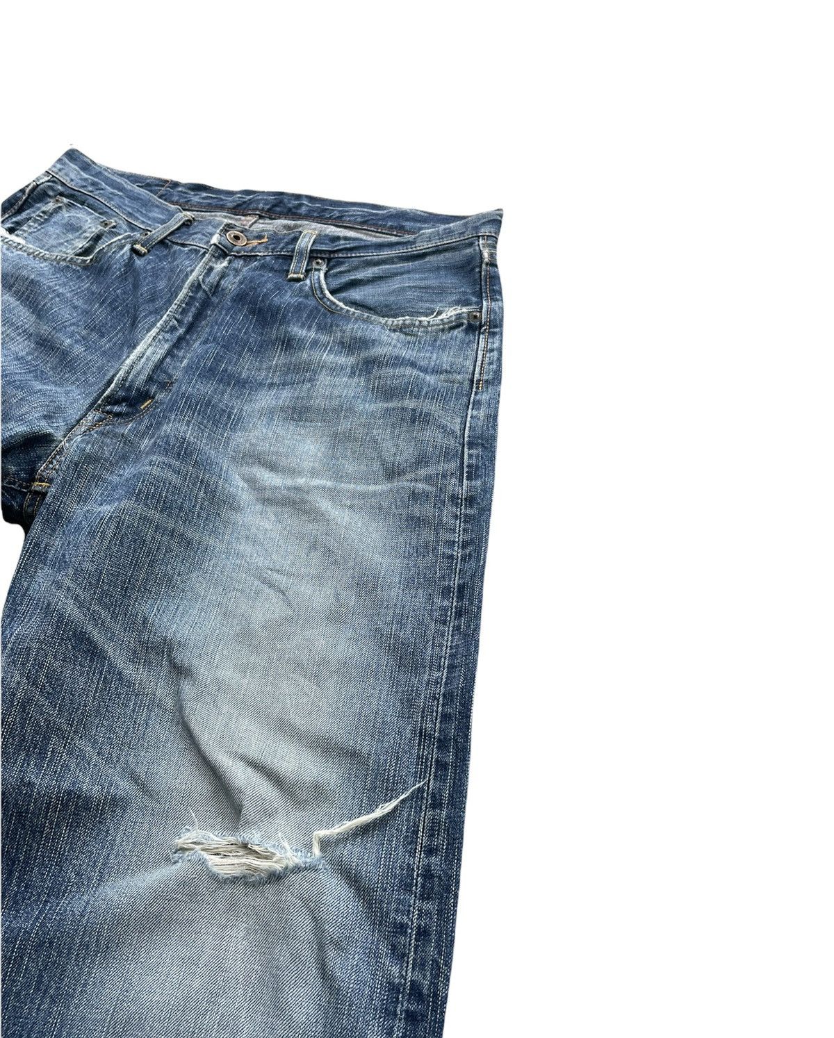 Edwin Vintage Edwin 505Z Selvedge Aging Distressed Denim Size US 35 - 11 Thumbnail