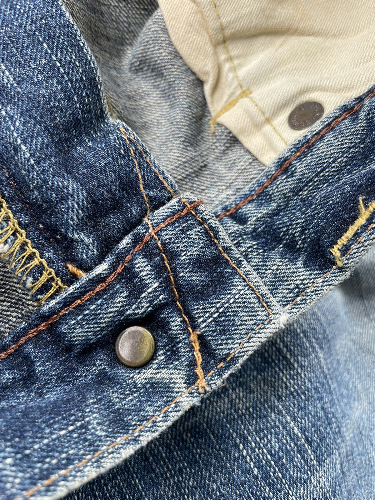 Edwin Vintage Edwin 505Z Selvedge Aging Distressed Denim Size US 35 - 17 Thumbnail