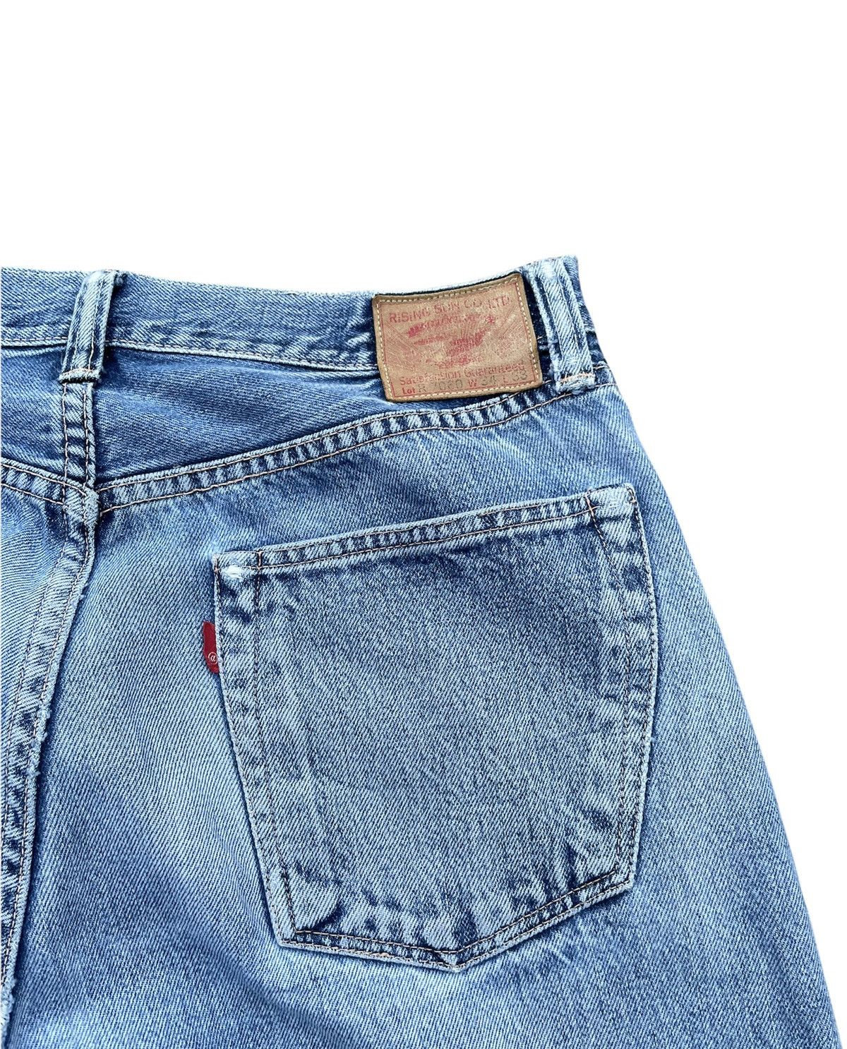 Japanese Brand Vintage Rising Sun Selvedge Aging Faded Distressed Denim Size US 32 / EU 48 - 11 Thumbnail