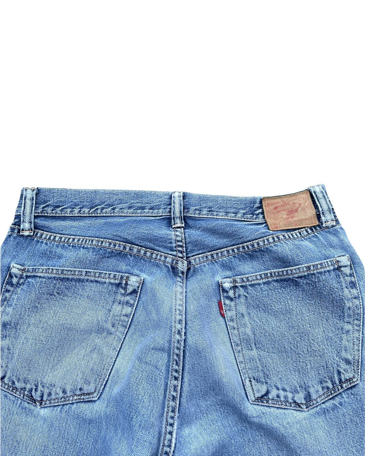 Japanese Brand Vintage Rising Sun Selvedge Aging Faded Distressed Denim Size US 32 / EU 48 - 10 Thumbnail