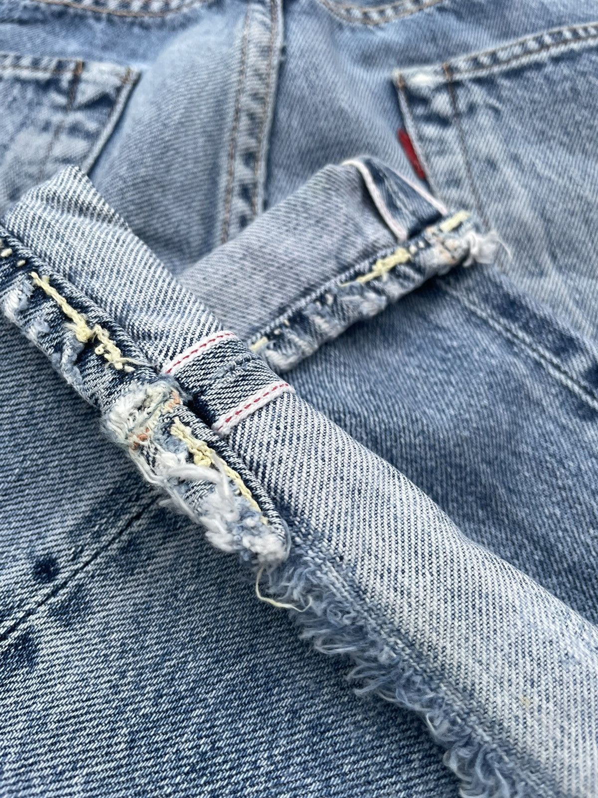 Japanese Brand Vintage Rising Sun Selvedge Aging Faded Distressed Denim Size US 32 / EU 48 - 3 Thumbnail