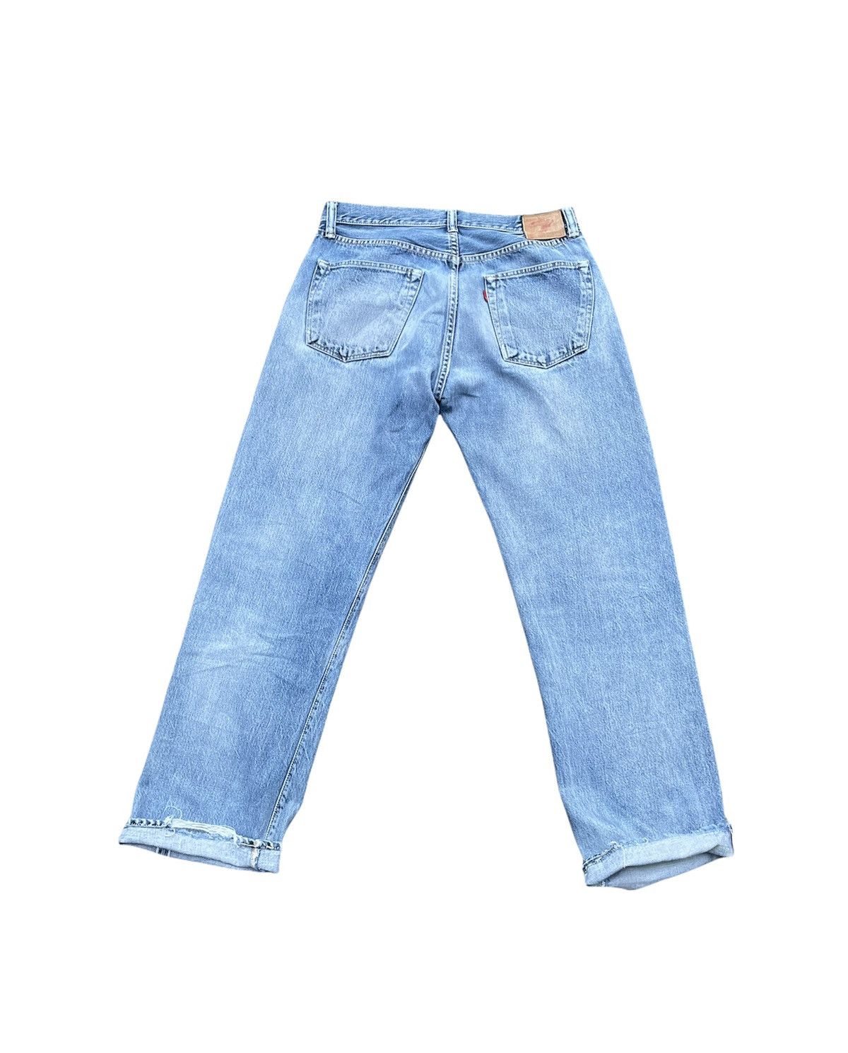 Japanese Brand Vintage Rising Sun Selvedge Aging Faded Distressed Denim Size US 32 / EU 48 - 8 Thumbnail