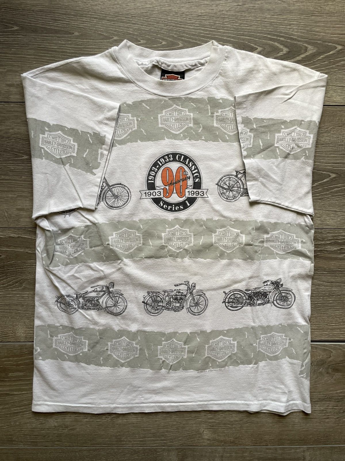 T-shirt Vintage Nascar Harley-Davidson Années 90 - Taille XXL - Occasion Très Bon état