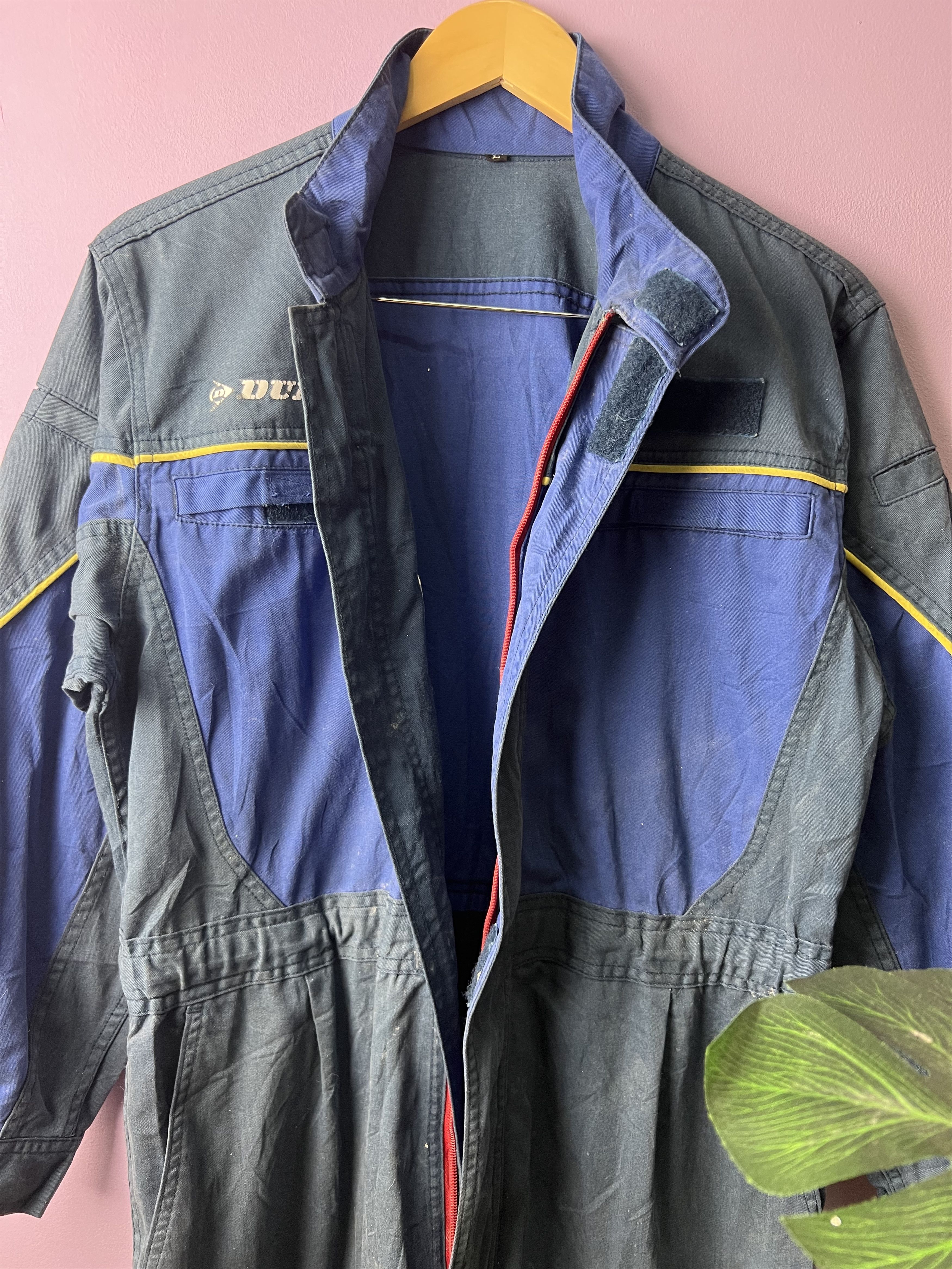 Dunlop 🔥Vintage Dunlop Racing Overalls Jumpsuit Size US 37 - 16 Thumbnail