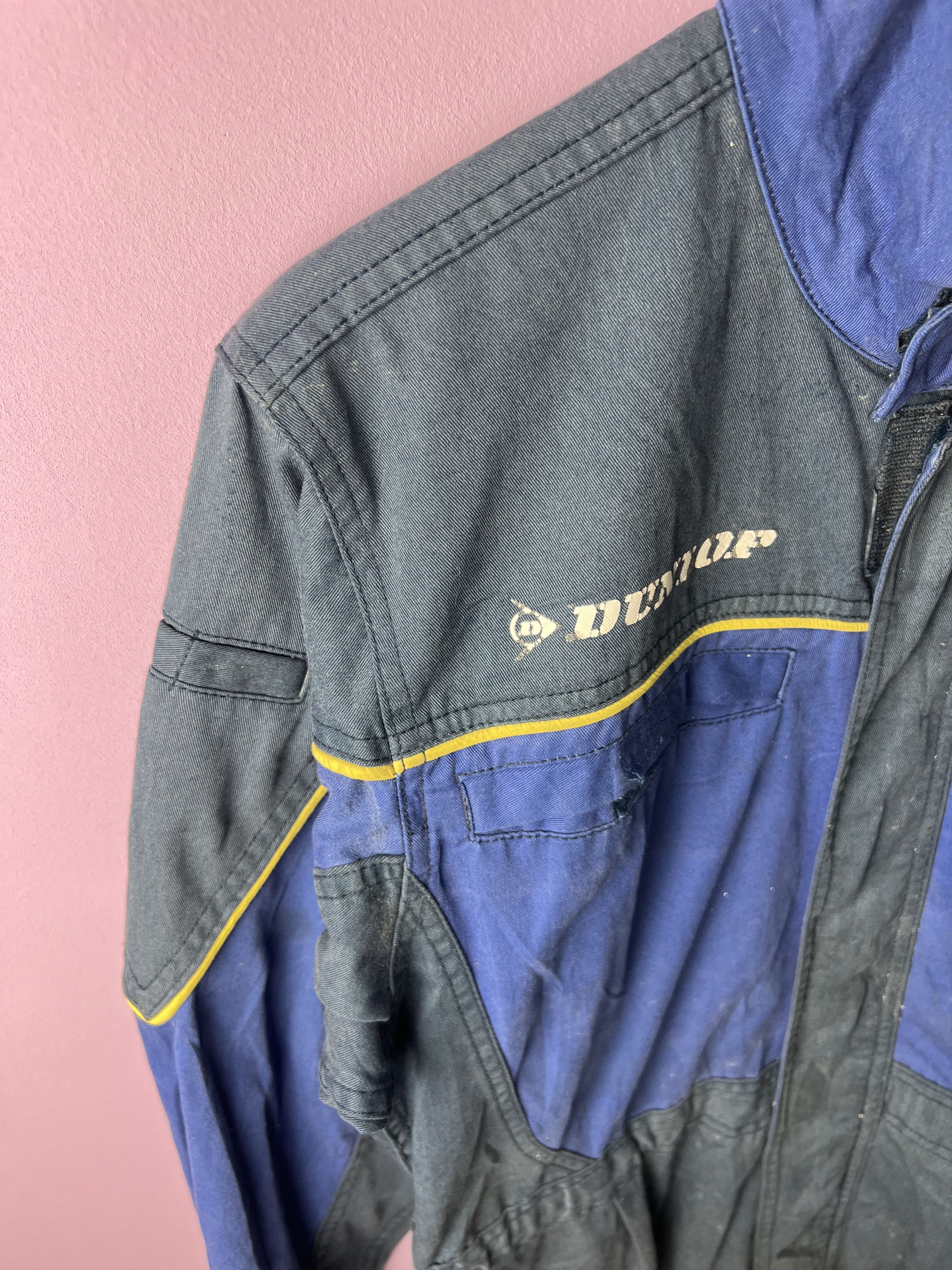 Dunlop 🔥Vintage Dunlop Racing Overalls Jumpsuit Size US 37 - 7 Thumbnail