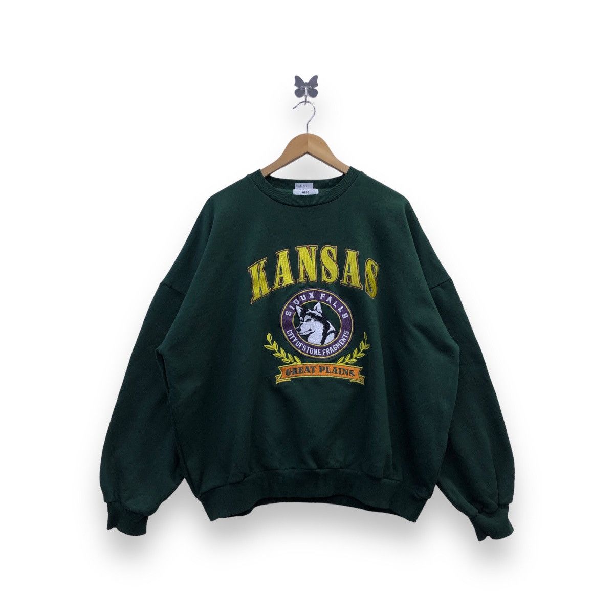 ‘Kansas Sloux Falls Emroidery Logo Tag Wego Sweatshirt