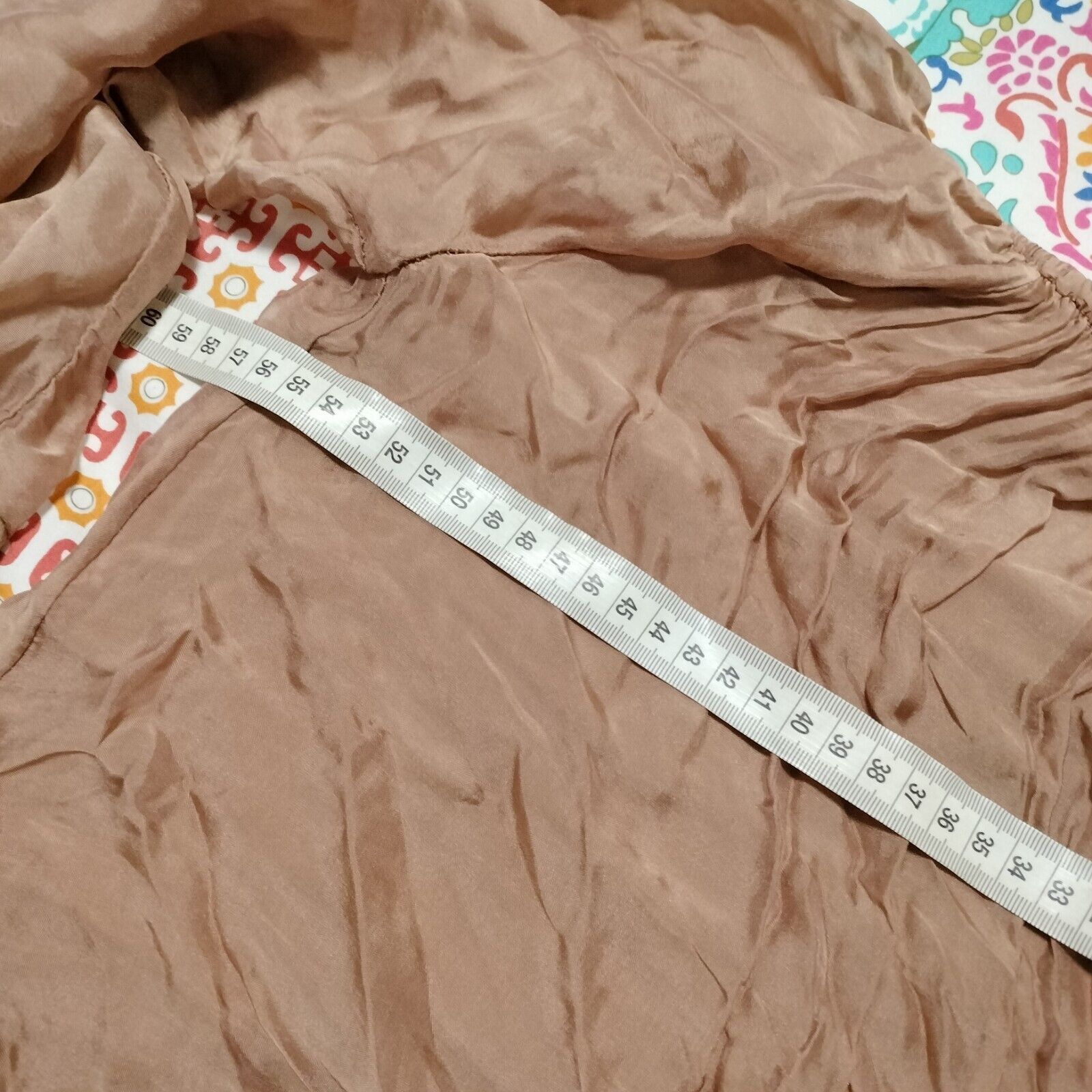 Designer Imagine Italy Top Blouse Mocha Off Shoulder Silk Overlay Size ONE SIZE - 11 Thumbnail