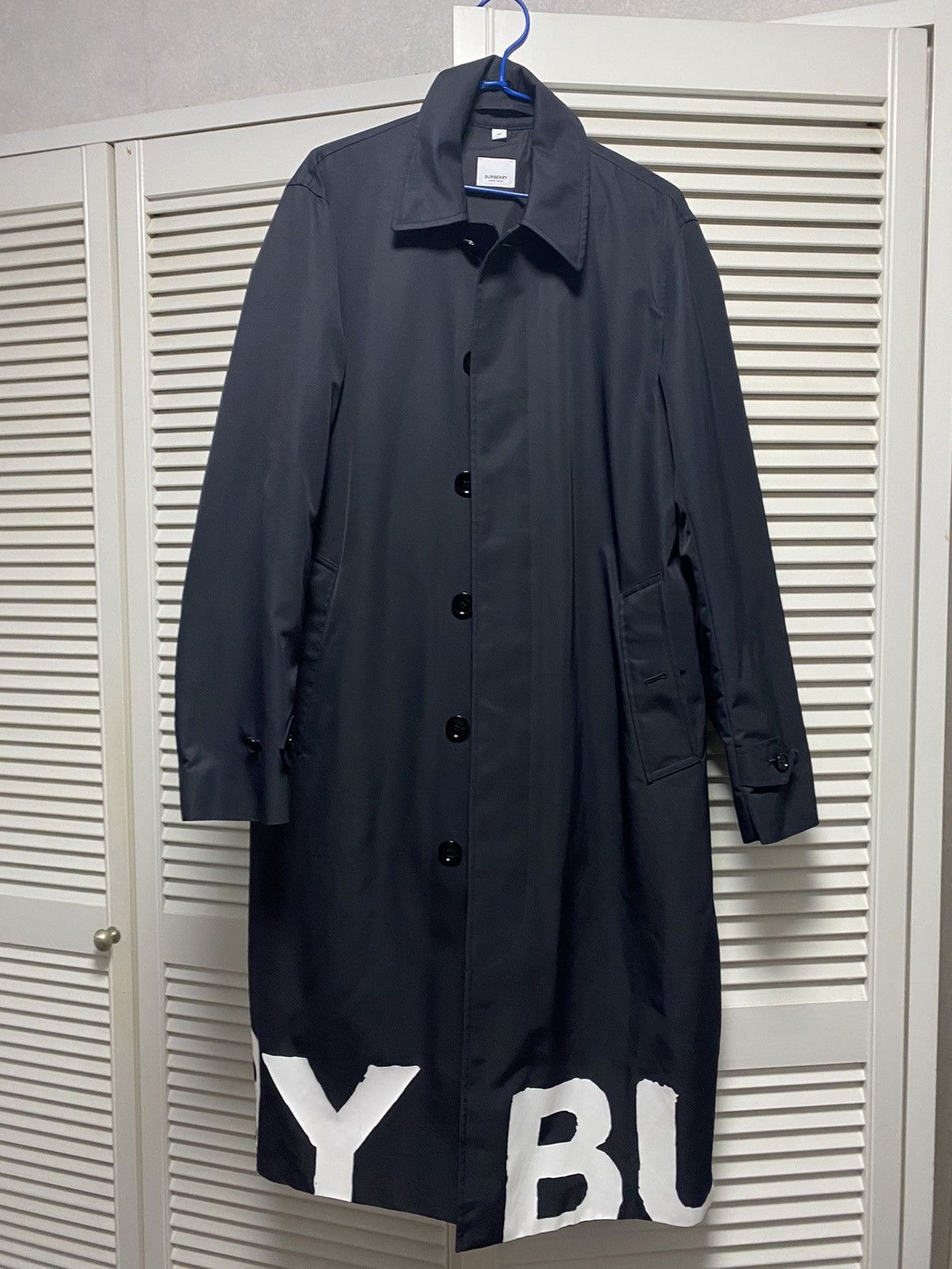 Burberry Navy Logo Trench Coat Size US M / EU 48-50 / 2 - 1 Thumbnail