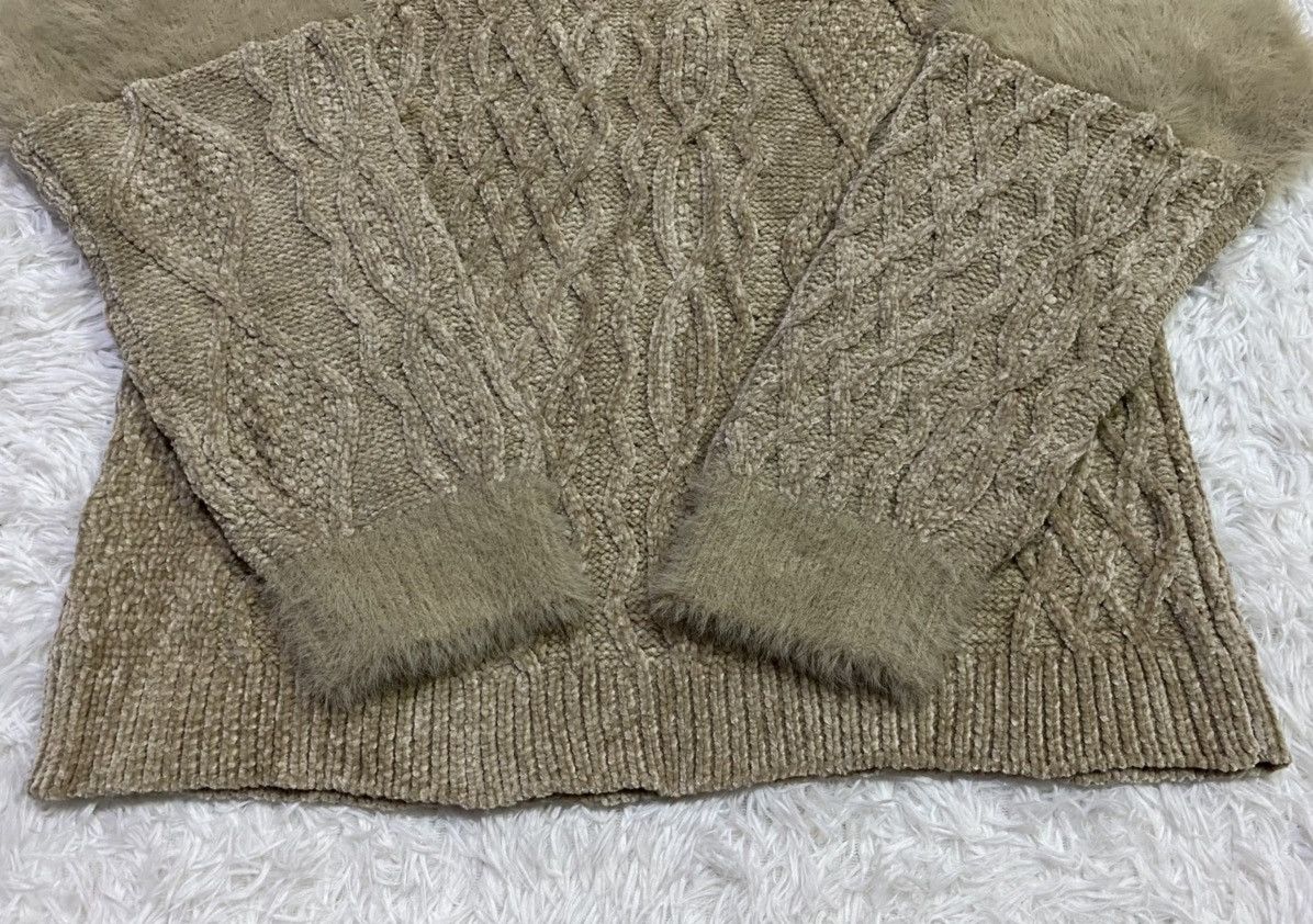 Japanese Brand Murua Cozy Fuzzy Cable Knit Sweater Cardigan Jumper Rare Size US M / EU 48-50 / 2 - 2 Thumbnail
