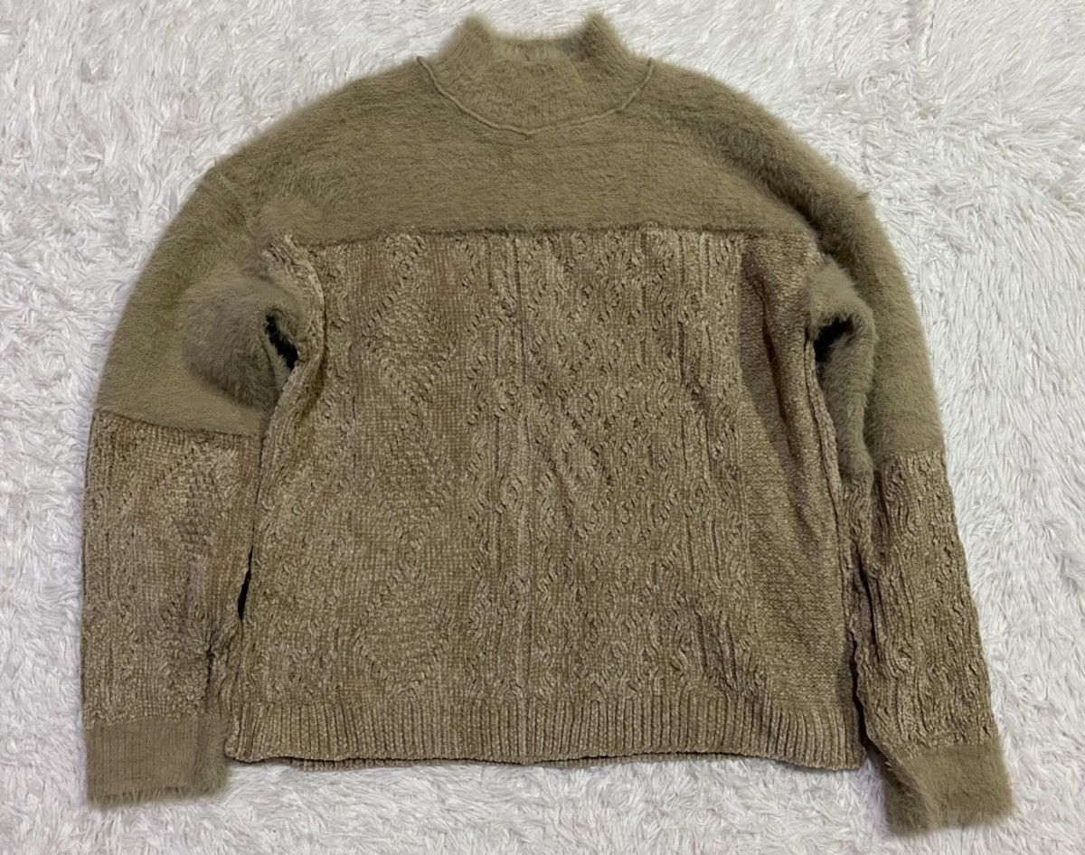 Japanese Brand Murua Cozy Fuzzy Cable Knit Sweater Cardigan Jumper Rare Size US M / EU 48-50 / 2 - 9 Thumbnail