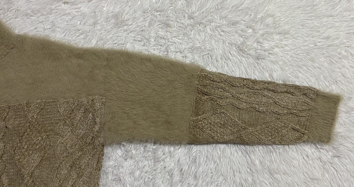Japanese Brand Murua Cozy Fuzzy Cable Knit Sweater Cardigan Jumper Rare Size US M / EU 48-50 / 2 - 6 Thumbnail