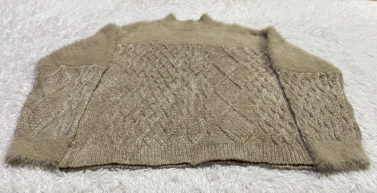 Japanese Brand Murua Cozy Fuzzy Cable Knit Sweater Cardigan Jumper Rare Size US M / EU 48-50 / 2 - 3 Thumbnail