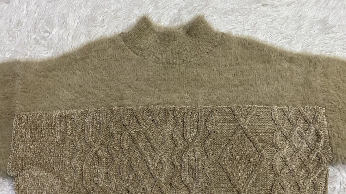 Japanese Brand Murua Cozy Fuzzy Cable Knit Sweater Cardigan Jumper Rare Size US M / EU 48-50 / 2 - 8 Thumbnail