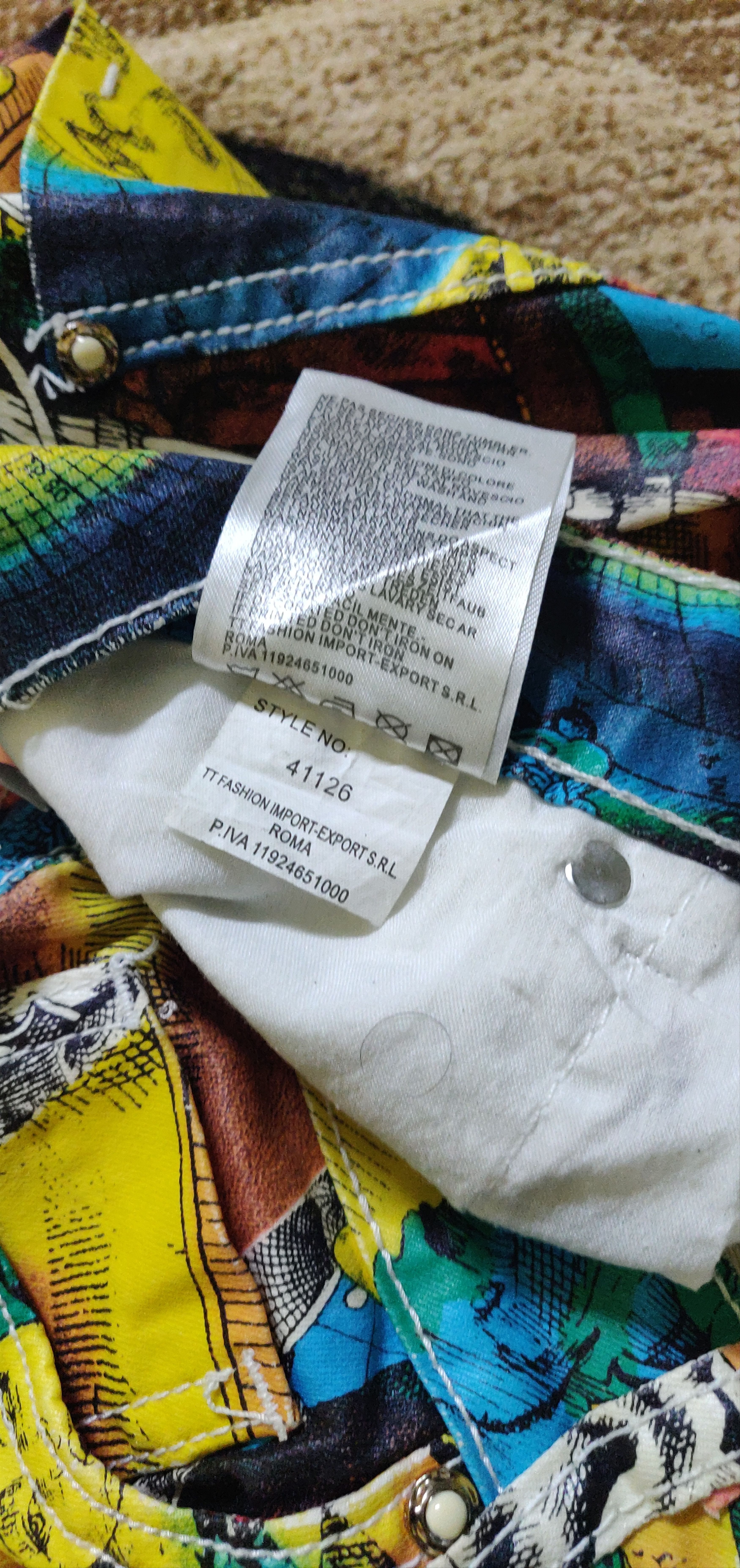 Other (J156) Full print - stretch pant denim design Size US 28 / EU 44 - 9 Thumbnail