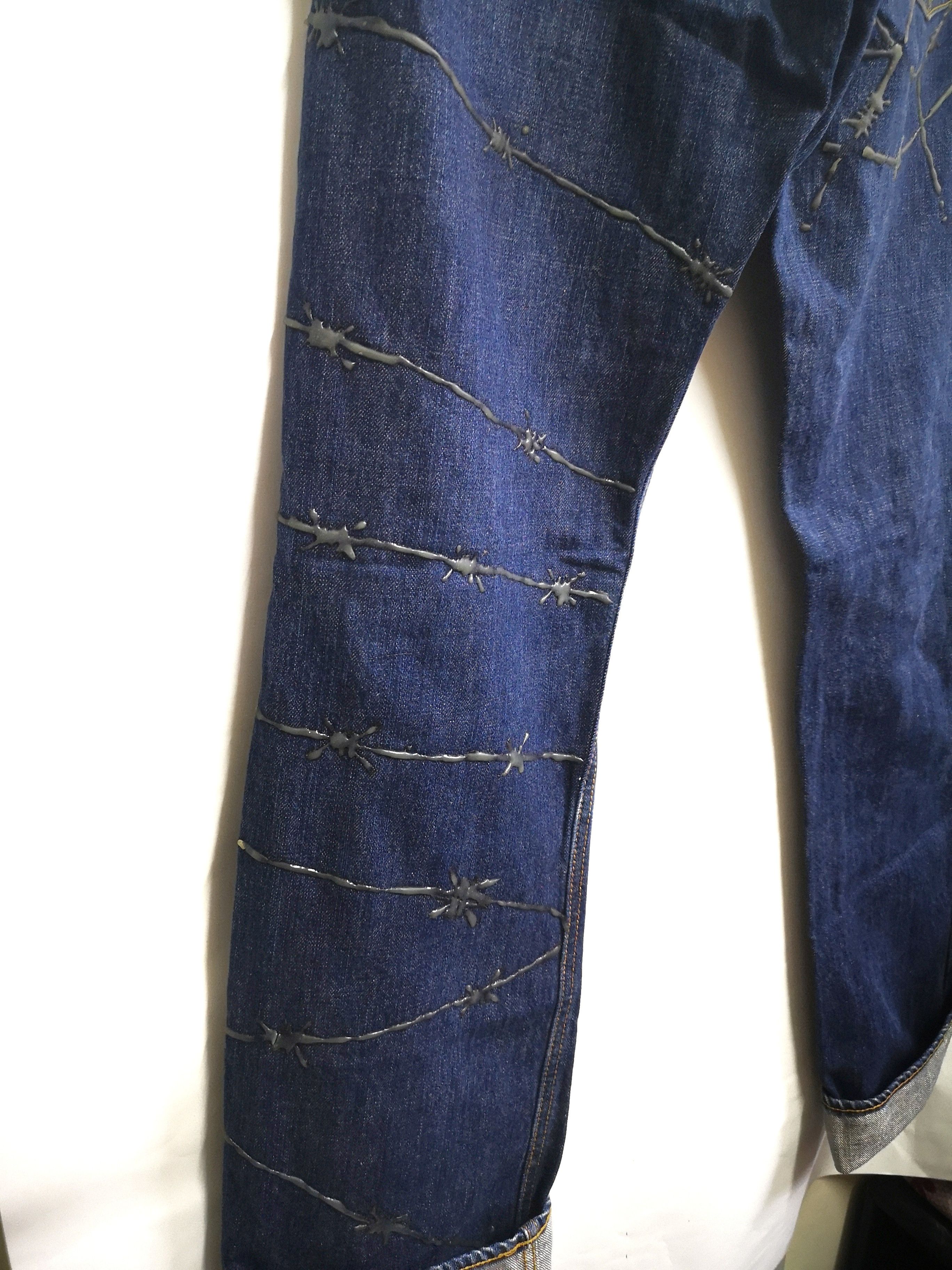 Yohji Yamamoto (J136) yohji yamamoto selvedge jeans.. nice design Size US 31 - 6 Thumbnail