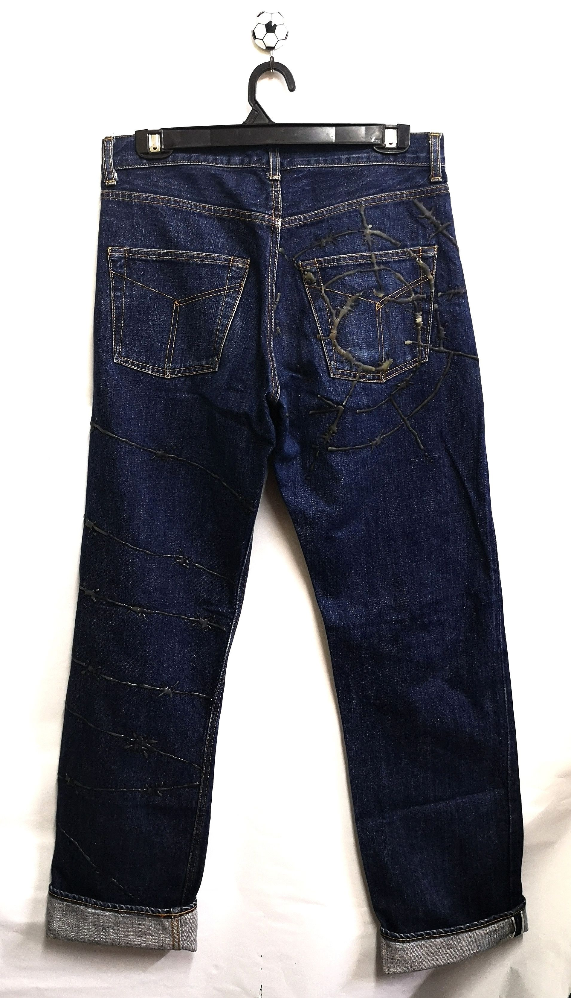 Yohji Yamamoto (J136) yohji yamamoto selvedge jeans.. nice design Size US 31 - 5 Thumbnail