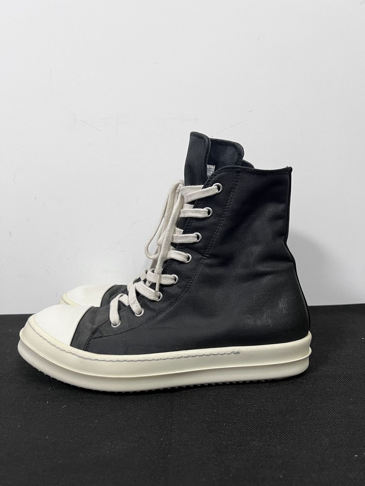 Rick Owens Rick owens drkshdw fw13 waxed ramones high top sneakers ...